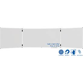 Klapptafel Legamaster UNITE PLUS, magnetisch, 5 Schreibflächen, B 2000/4000 x T 13,4 x H 1000 mm, emaillierter Keramikstahl, weiß